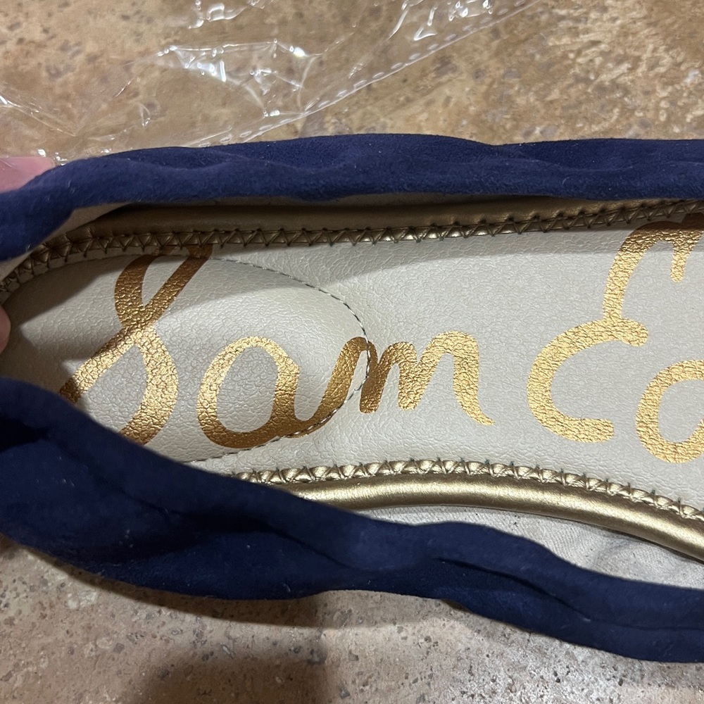 Sam Edelman suede ballet flats navy size 8.5 - Picture 4 of 4